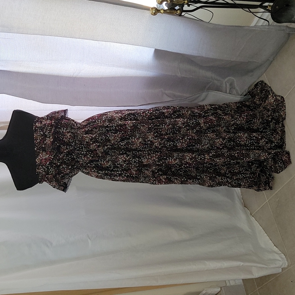 Strapless floral dress